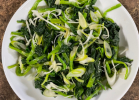 ねぎとほうれん草のかんたん和え